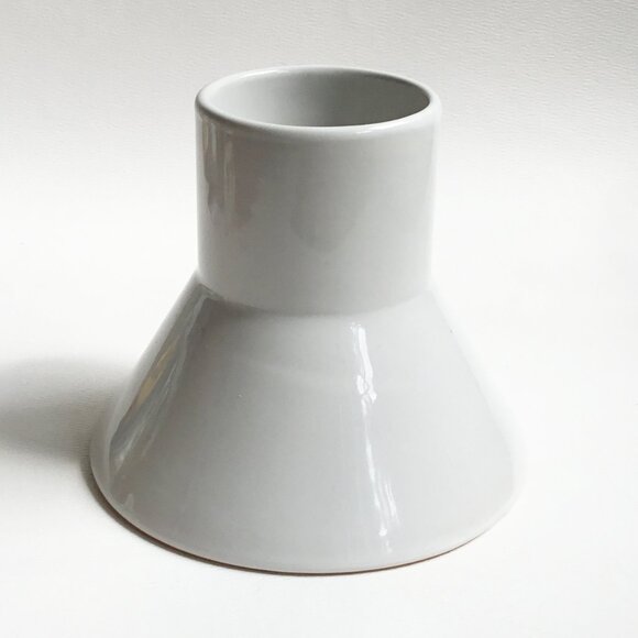 Postmodern White Ceramic Vase - Picture 2 of 7